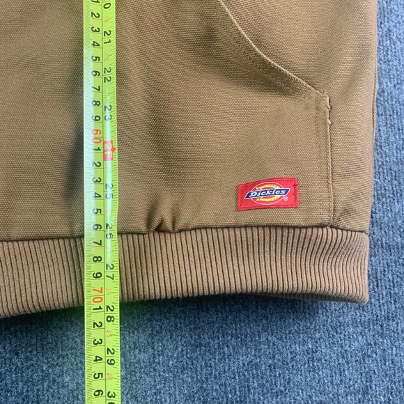 DICKIES Mens Full Zip Canvas Quilted Lined Heavy  Work Jacket Size 2XL Camel - Picture 6 of 10
